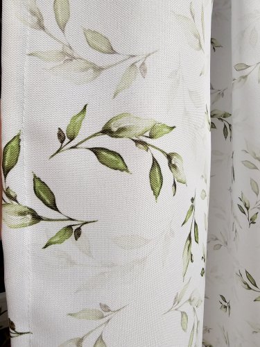 ZASŁONA LISTKI ZIELONE WODOODPORNA SZER.150cm