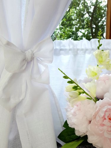 Kopia ZESTAW ZASŁON+ZAZDROSTKA SHABBY CHIC FALBANKA