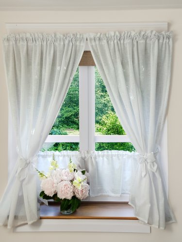 Kopia ZESTAW ZASŁON+ZAZDROSTKA SHABBY CHIC FALBANKA