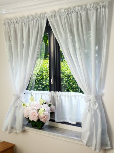 Kopia zestaw zasłon+zazdrostka shabby chic falbanka