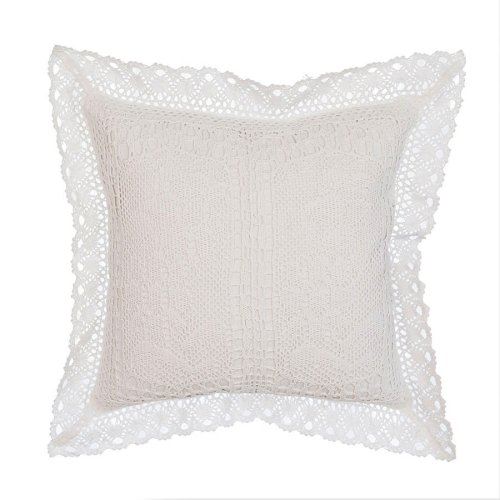 Poszewka shabby chic inka koronka biel 40x40cm