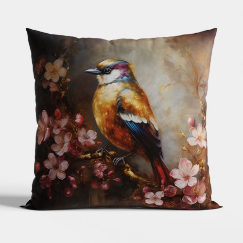 Poszewka velvet ptak 40x40cm