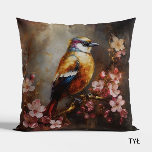 Poszewka velvet ptak2 40x40cm