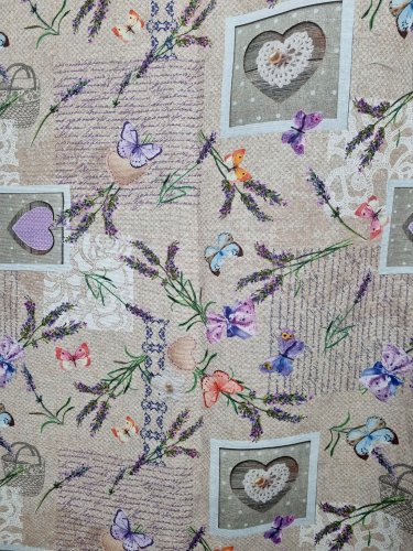 Tkanina dekoracyjna motyle vintage 1mb