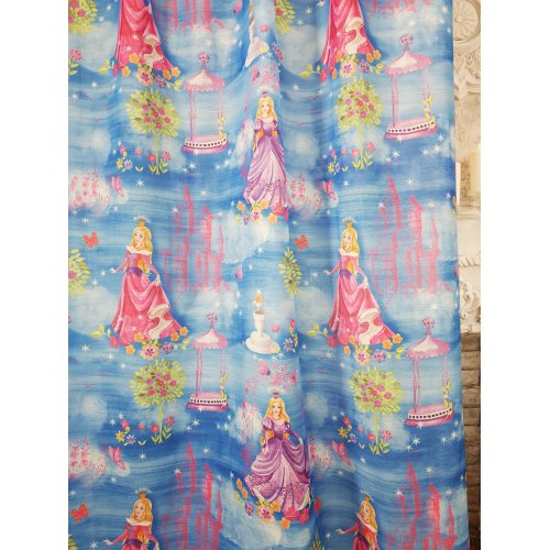 Zakostyl firana etamina barbie niebieska 150cm