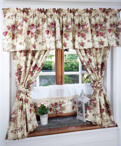 Zakostyl komplet angielskie róże na kremie