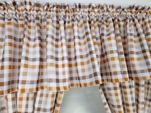 ZAKOSTYL KOMPLET CIEPŁY BRĄZ KRATKA