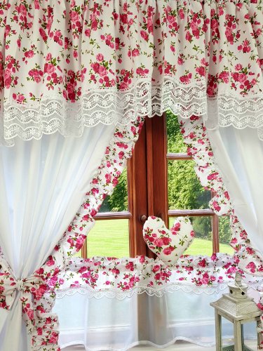 ZAKOSTYL KOMPLET SHABBY CHIC RÓŻOWE RÓŻYCZKI