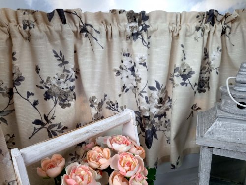 ZAKOSTYL ZASŁONY KREM + ZAZDROSTKA VINTAGE SHABBY  6