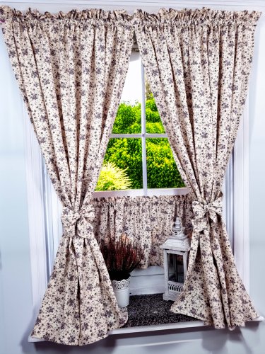 Zakostyl zasłony krem + zazdrostka vintage shabby 8