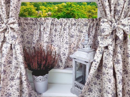 ZAKOSTYL ZASŁONY KREM + ZAZDROSTKA VINTAGE SHABBY 8