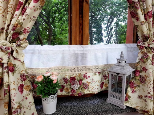 ZAKOSTYL ZASŁONY + ZAZDROSTKA ANGIELSKIE RÓŻE