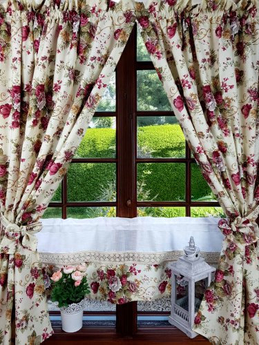 ZAKOSTYL ZASŁONY + ZAZDROSTKA ANGIELSKIE RÓŻE