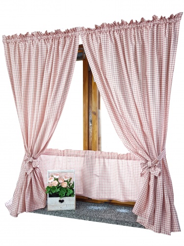 Zakostyl zasłony + zazdrostka chanel rosa vintage shabby12