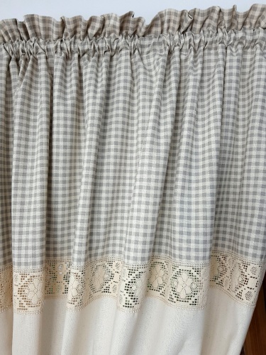 ZAKOSTYL ZASŁONY + ZAZDROSTKA KORONKA VINTAGE SHABBY 4