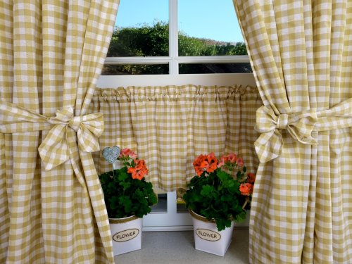 ZAKOSTYL ZASŁONY + ZAZDROSTKA KRATKA BRĄZ