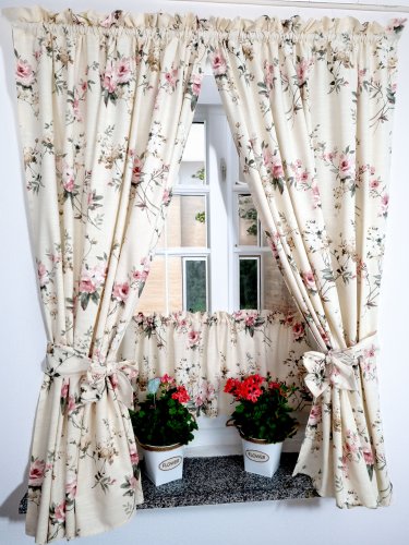 ZAKOSTYL ZASŁONY + ZAZDROSTKA KREM RÓŻE PROWANSJA