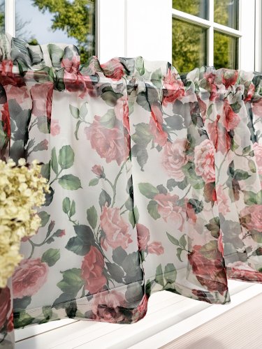 ZAKOSTYL ZASŁONY + ZAZDROSTKA RÓŻE WOAL