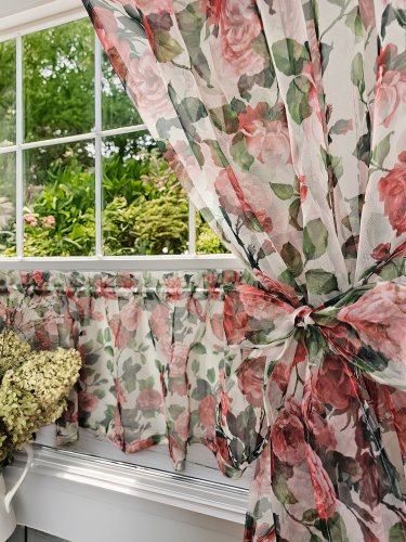 ZAKOSTYL ZASŁONY + ZAZDROSTKA RÓŻE WOAL