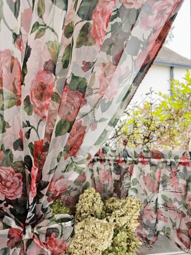 ZAKOSTYL ZASŁONY + ZAZDROSTKA RÓŻE WOAL