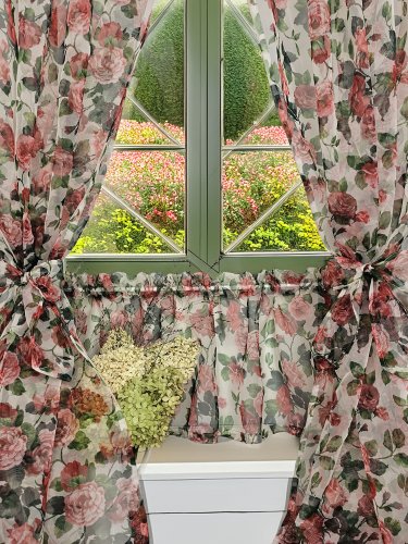 ZAKOSTYL ZASŁONY + ZAZDROSTKA RÓŻE WOAL