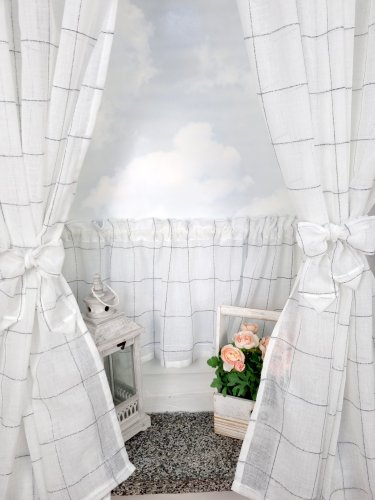 Zakostyl zasłony + zazdrostka srebrna nitka