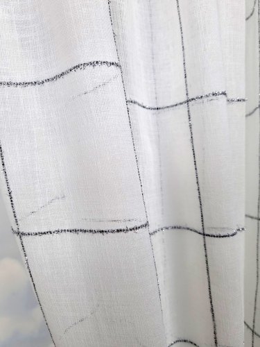 ZAKOSTYL ZASŁONY + ZAZDROSTKA SREBRNA NITKA 