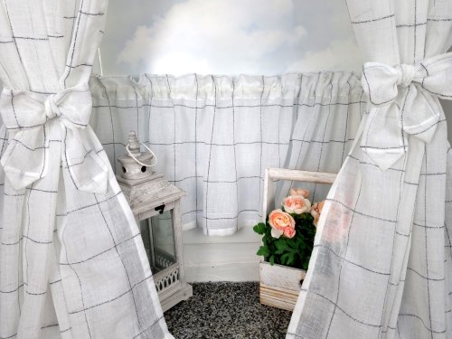 ZAKOSTYL ZASŁONY + ZAZDROSTKA SREBRNA NITKA 