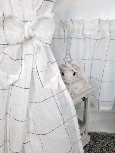 ZAKOSTYL ZASŁONY + ZAZDROSTKA SREBRNA NITKA 