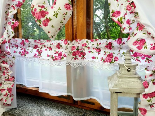 ZAKOSTYL ZAZDROSTKA SHABBY RÓŻA GIPIURA WOAL