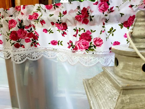 ZAKOSTYL ZAZDROSTKA SHABBY RÓŻA GIPIURA WOAL