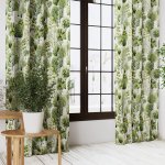 Zasłona arborea liście velvet, 145cm