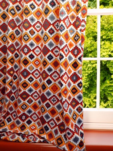 Zasłona aztecki geometryczny wzór szer.140cm