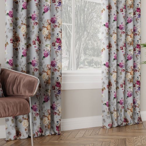 ZASŁONA BLACKOUT ELEONOR SZARE TŁO SZER.150cm