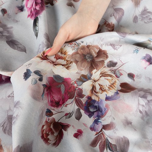 ZASŁONA BLACKOUT ELEONOR SZARE TŁO SZER.150cm