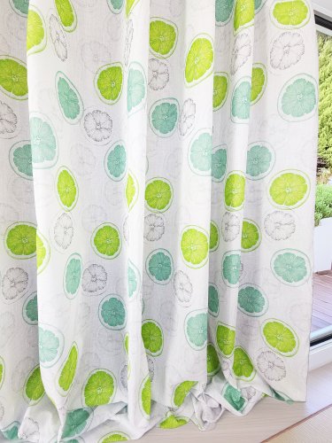 ZASŁONA DEKORACYJNA ETAMINA NOWOCZESNA CYTRYNY SZER.130CM