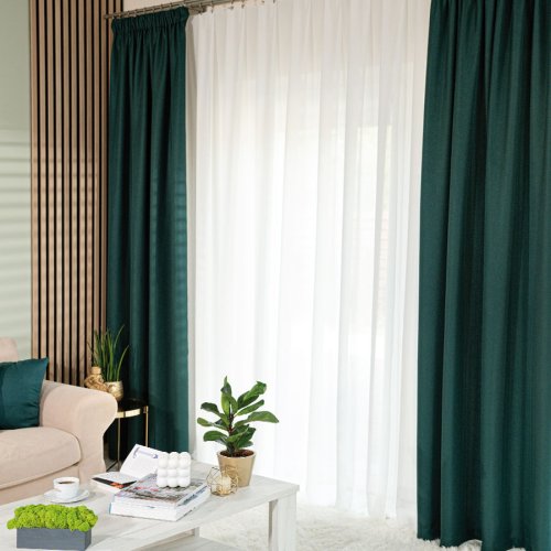 ZASŁONA EKSKLUZYWNA JODEŁKA BUTELKOWA ZIELEŃ SZER.140cm