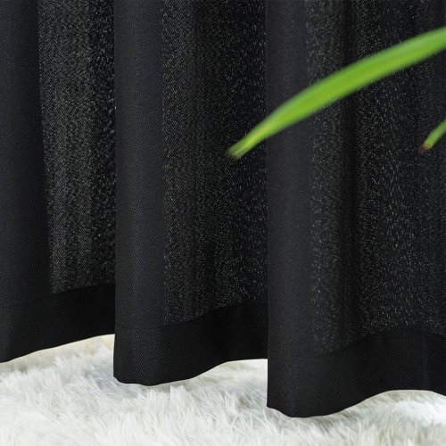  ZASŁONA EKSKLUZYWNA JODEŁKA CZARNA SZER.140cm