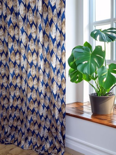 ZASŁONA LIŚCIE NA GRANACIE SZER.140cm