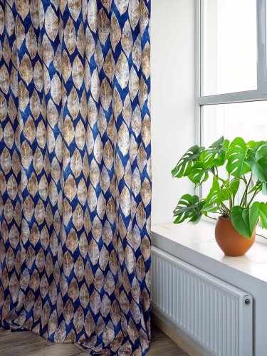 ZASŁONA LIŚCIE NA GRANACIE SZER.140cm