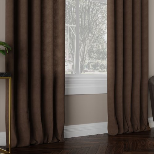 ZASŁONA MILAS CIEMNY BRĄZOWY max290CM (KOLOR 012)