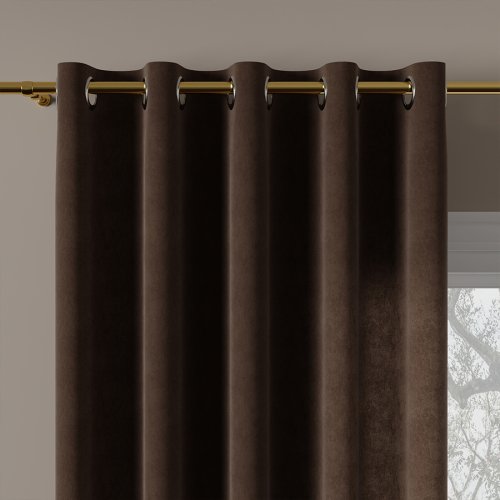 ZASŁONA MILAS CIEMNY BRĄZOWY max290CM (KOLOR 012)