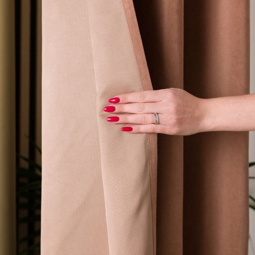 ZASŁONA MILAS SOFT PRZELOTKI  (KOLOR 008 BRĄZOWY)