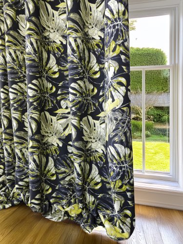 Zasłona monstera żółta szer.130cm