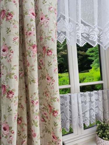 ZAZDROSTKA ŻAKARD RÓŻA 35/50/70CM (cena za 0,50mb)