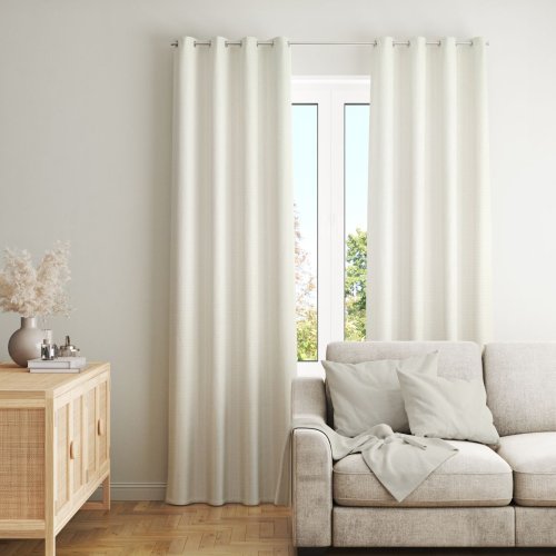 ZASŁONA O STRUKTURZE LNU ZACIEMNIAJĄCA KREM