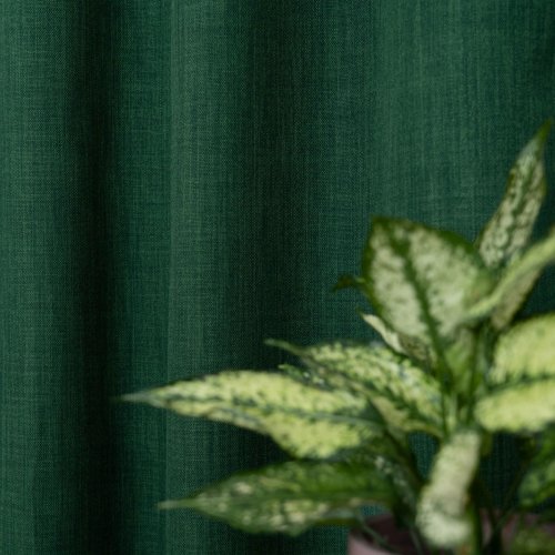 Zasłona o strukturze lnu zaciemniająca zieleń