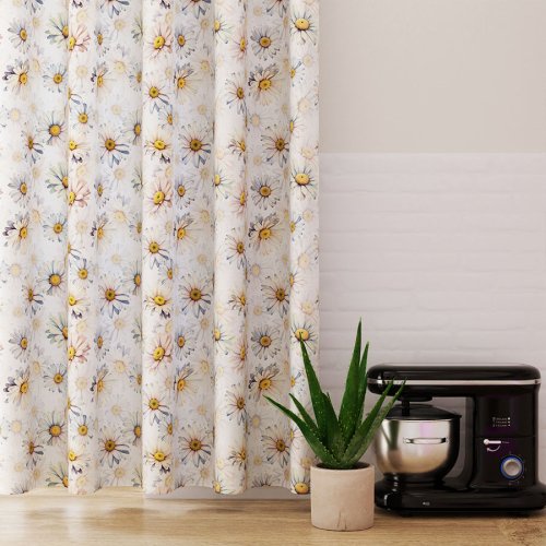 Zasłona oxford stokrotka  szer.140cm