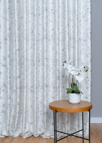 ZASŁONA VELVET BIAŁA GLAMOUR PRZECIERANE ZŁOTO SREBRO