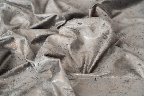 ZASŁONA VELVET BRĄZ GLAMOUR PRZECIERANE ZŁOTO SREBRO